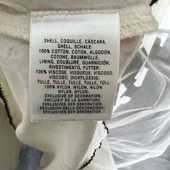 Leifnotes Cherie Chevron Dress Black White Size 0 - Picture 9 of 10